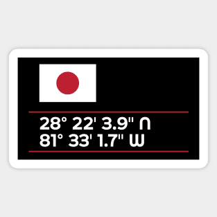 Japan Epcot World Showcase Walt Disney World Coordinates Magnet